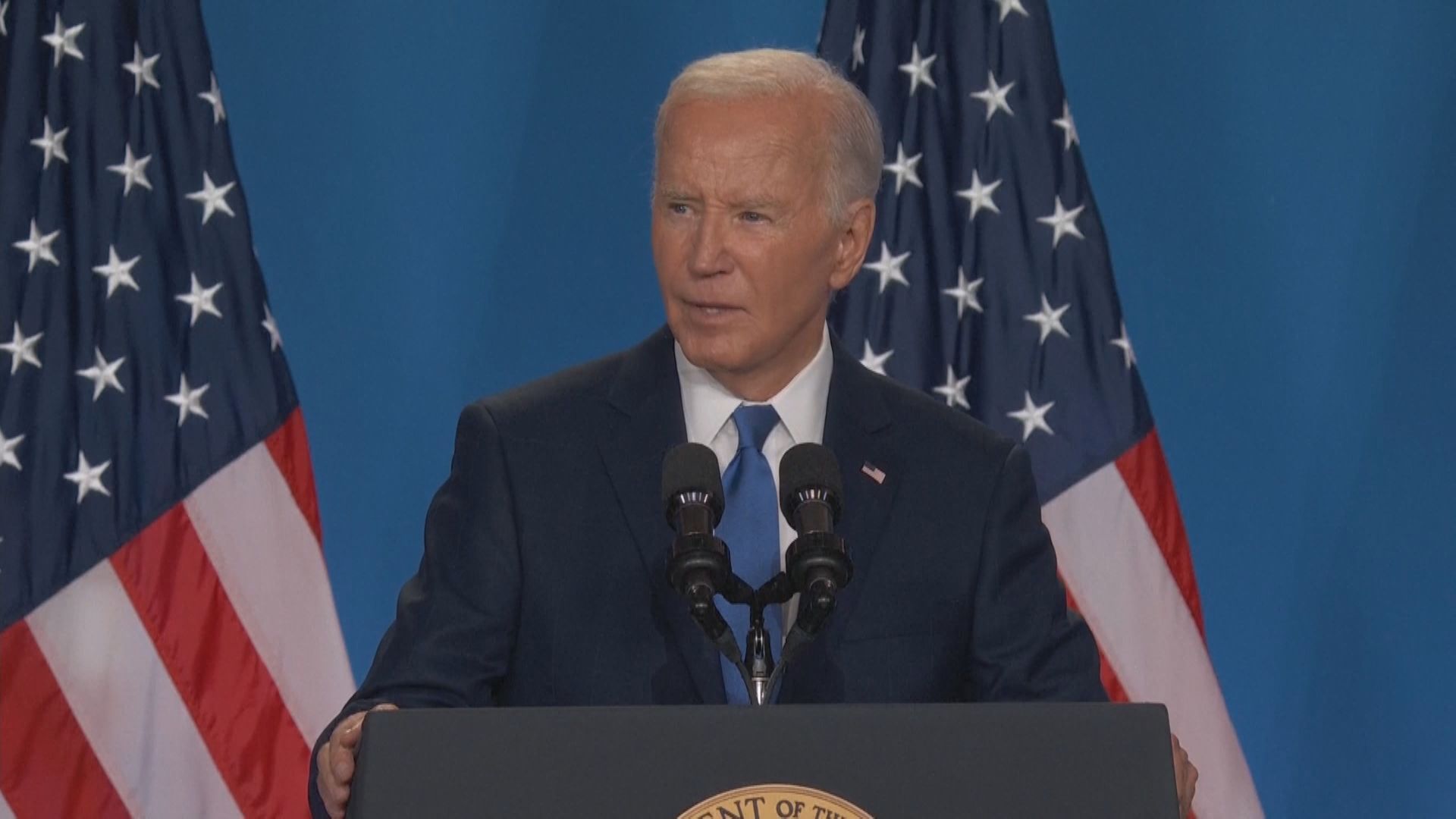 Presidente dos Estados Unidos, Joe Biden, em coletiva de imprensa