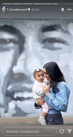 Bruna Biancardi e Mavie no Instituto Neymar, na Praia Grande, litoral de São Paulo / Reprodução/Instagram