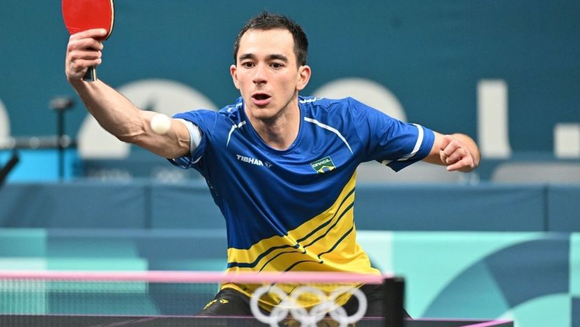 Hugo Calderano fará sua estreia nos Jogos Olímpicos de Paris 2024 neste domingo (28) • Divulgação/ITTF