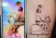 Irmã de Thommy Schiavo faz tattoo em homenagem ao ator de "Pantanal" após morte