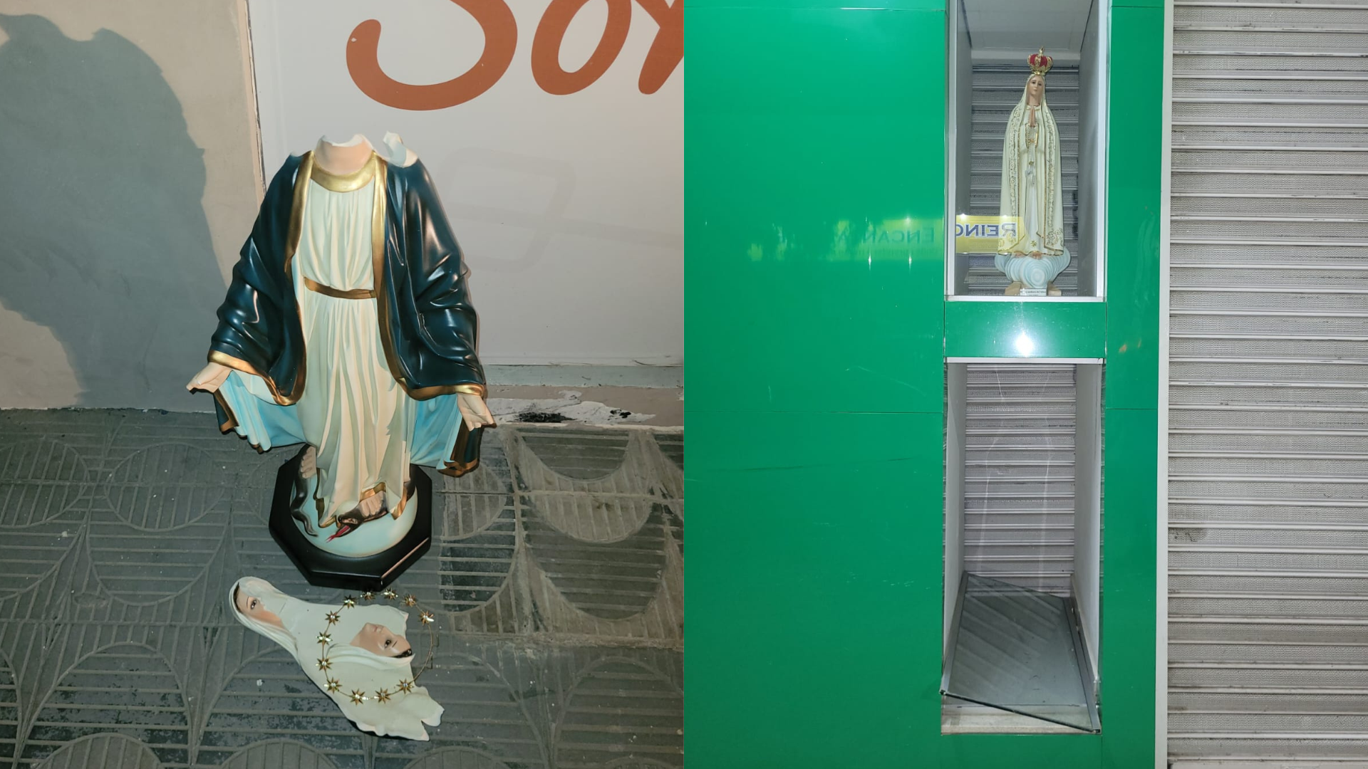 imagem religiosa santa furtada