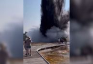 Vídeo: Explosão hidrotérmica fecha partes do Parque de Yellowstone, nos EUA