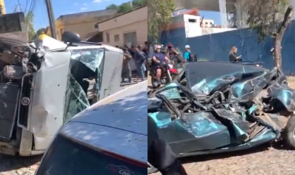 Van escolar capota e deixa 7 Crianças e adultos feridos em MG