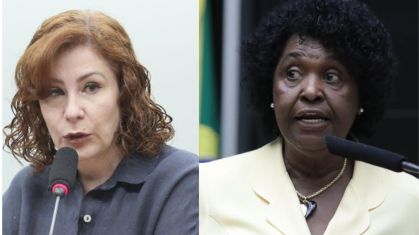 Fotos mostra duas mulheres uma branca e uma negra dispostas em uma montagem na vertical