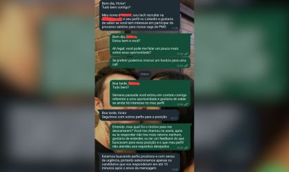 Candidato perde vaga em processo seletivo por não responder recrutadora em 15 minutos