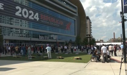 Fiserv Forum, onde é realizada a Convenção Nacional Republicana