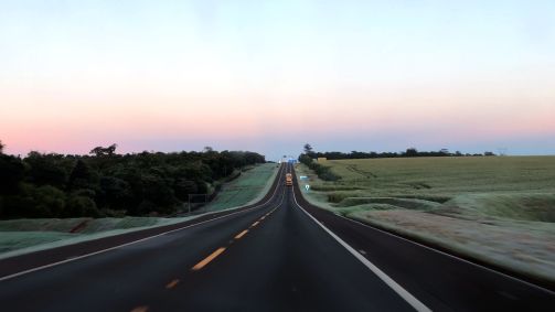 Amanhecer em dia frio em Foz do Iguaçu (PR)