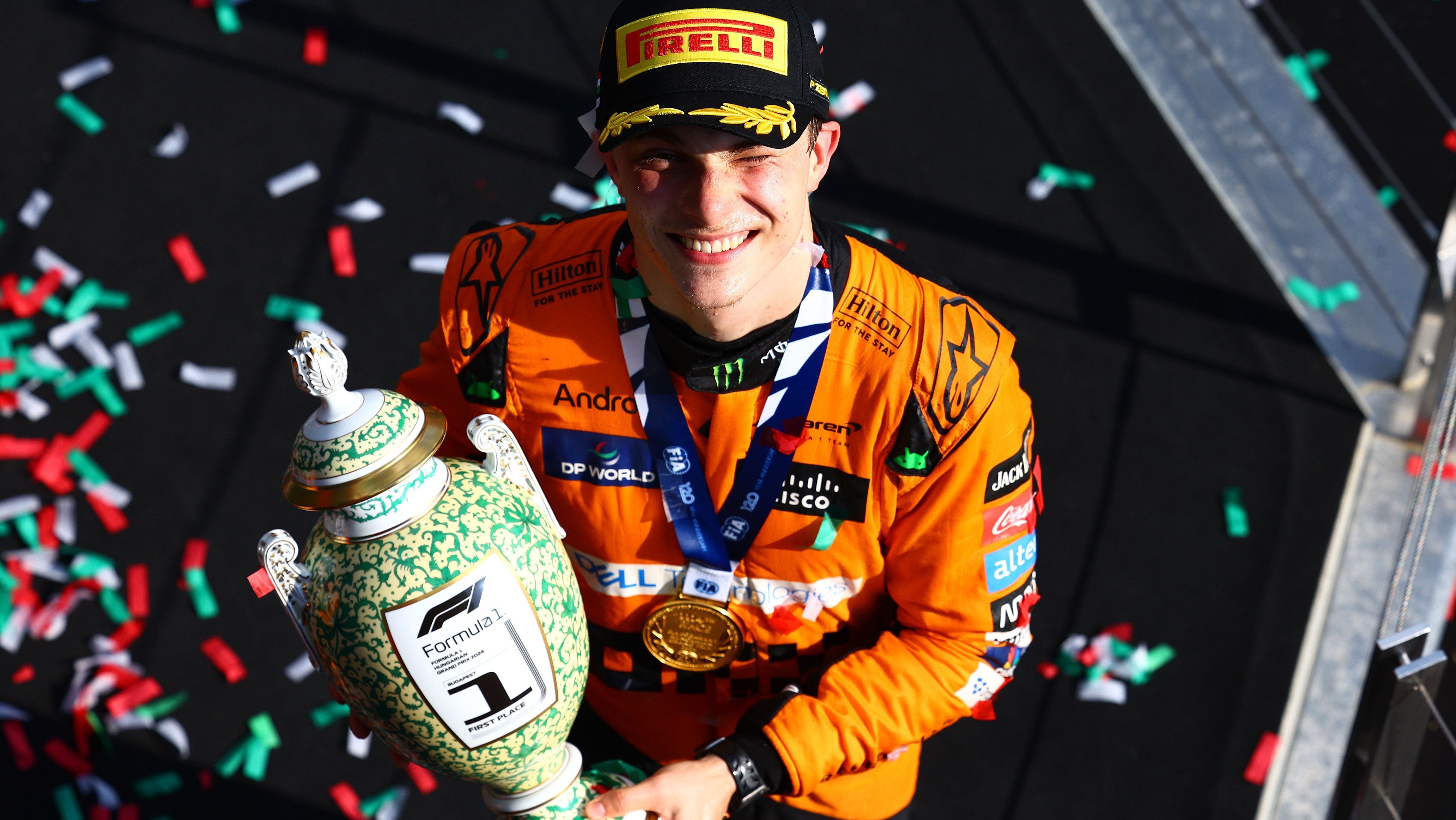 Piastri celebra a vitória no GP da Hungria