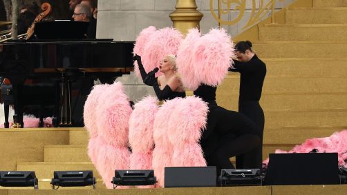 Lady Gaga na cerimônia de abertura da Olimpíada de Paris