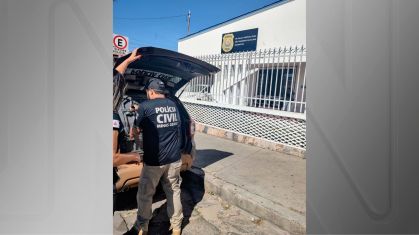 Momento em que o suspeito é preso em Minas Gerais