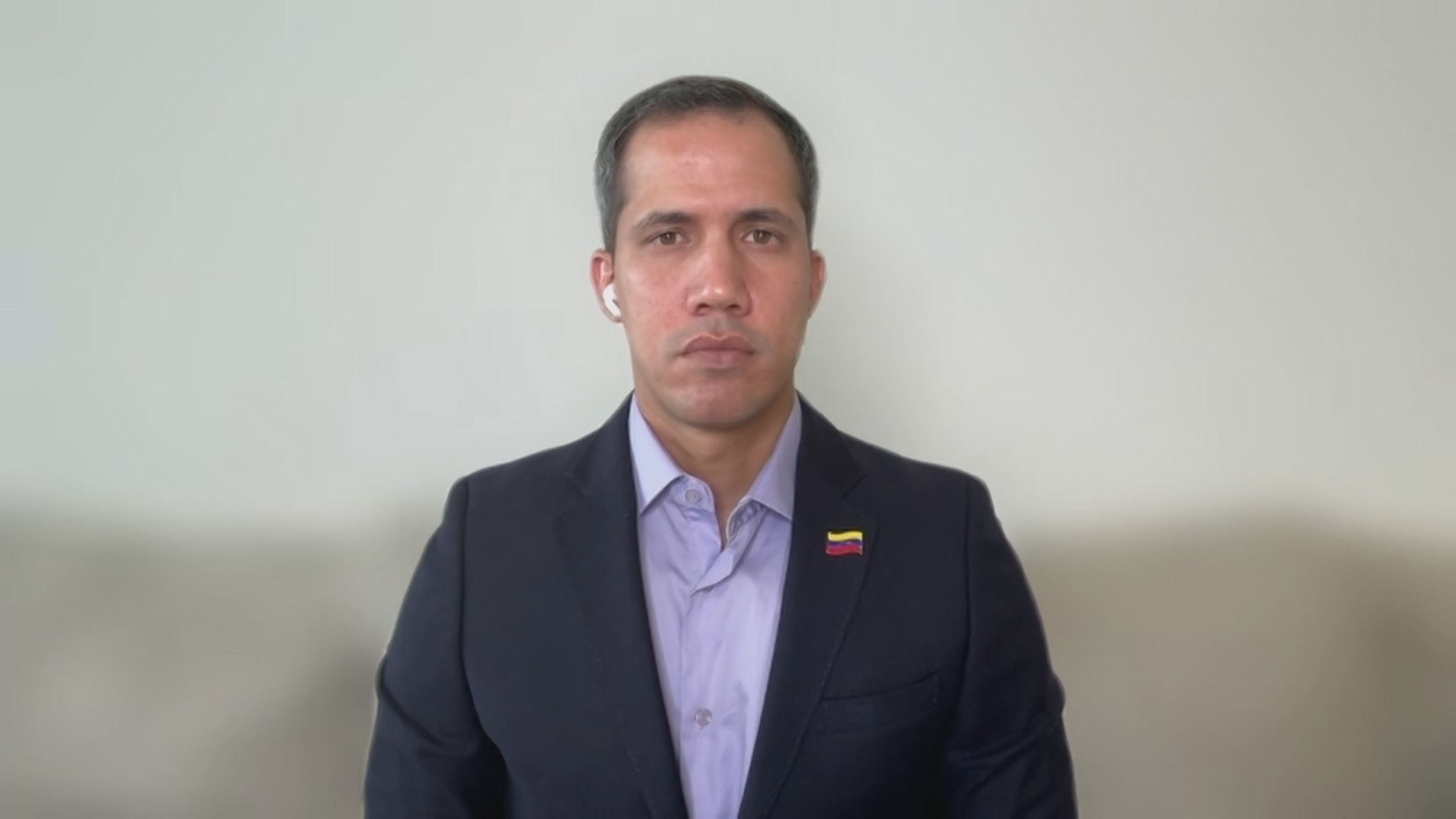 Juan Guaidó, líder oposicionista na Venezuela, em entrevista à CNN