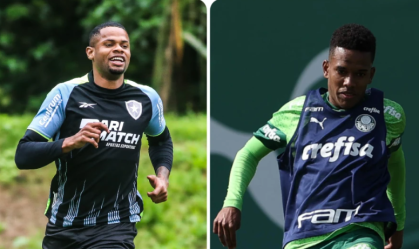 Júnior Santos e Estêvão são craques de Botafogo e Palmeiras