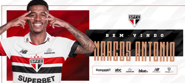Marcos Antonio é o novo reforço do São Paulo