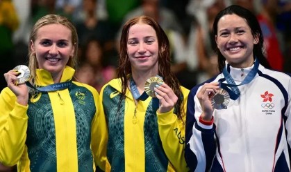 Paris 2024: australianas brilham na natação, e O’Calaghan leva ouro nos 200m livre