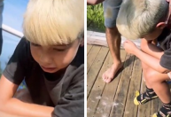 Pedro Scooby raspa cabelo do próprio filho e mostra resultado na web