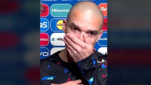 Pepe se emociona com agradecimento de jornalista após eliminação de Portugal na Eurocopa