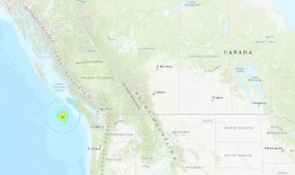 Terremoto na costa do Canadá