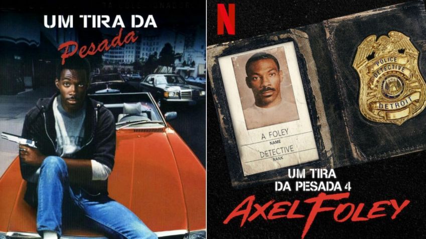 A franquia "Um Tira da Pesada" cpnta com quatro filmes / Montagem CNN