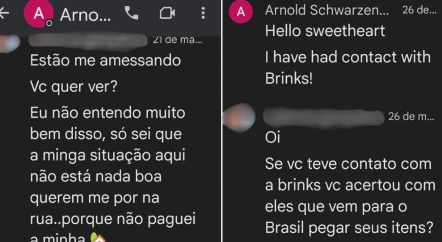 Mulher conversa com pessoa que se passou por ator / Reprodução