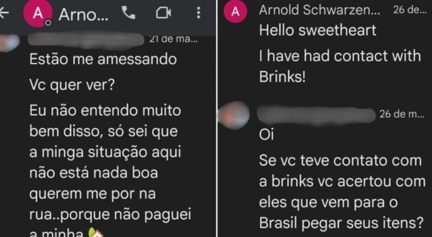 Mulher conversa com pessoa que se passou por ator / Reprodução