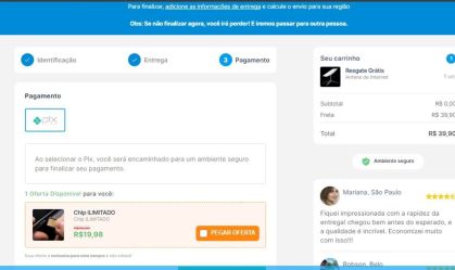 Golpistas criaram site falso para cobrar o "frete" das vítimas