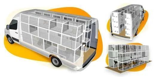 Empresa MoovitPet mostra como animais são transportados. / MoovitPet