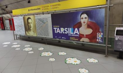 Exposição imersiva leva obras de Tarsila do Amaral à estação Oscar Freire, em SP