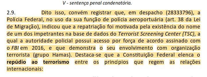 Nota do Ministério da Justiça / Reprodução