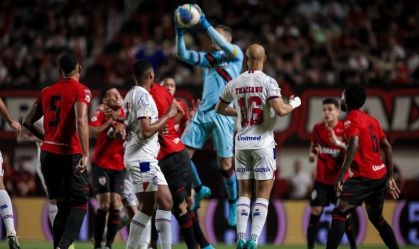 Jogadores de Atlético-GO e Bahia pela Série A