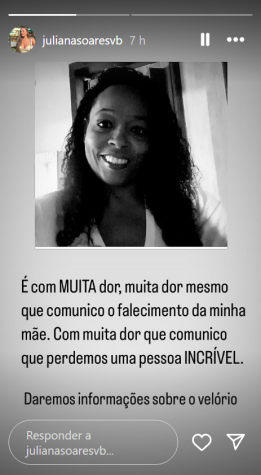 Filha de Andrea Soares lamenta morte da mãe / Instagram/ Juliana von Blanckenhagen