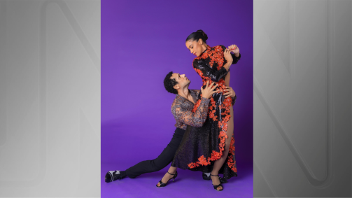 Amaury Lorenzo e Camila Lobo no tango.