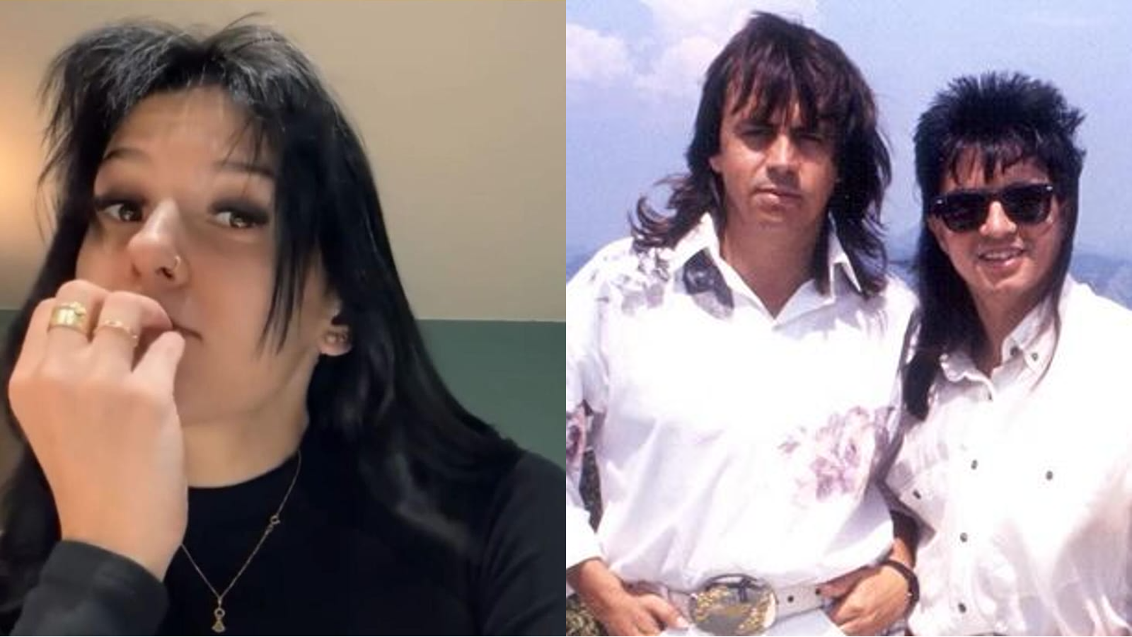 Ana entrou na brincadeira e mostrou fotos de quem ela achava que se parecia — a dupla de “Evidências” e o personagem Monster Tweety