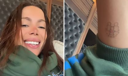 Anitta mostra tatuagem com símbolo da constelação familiar