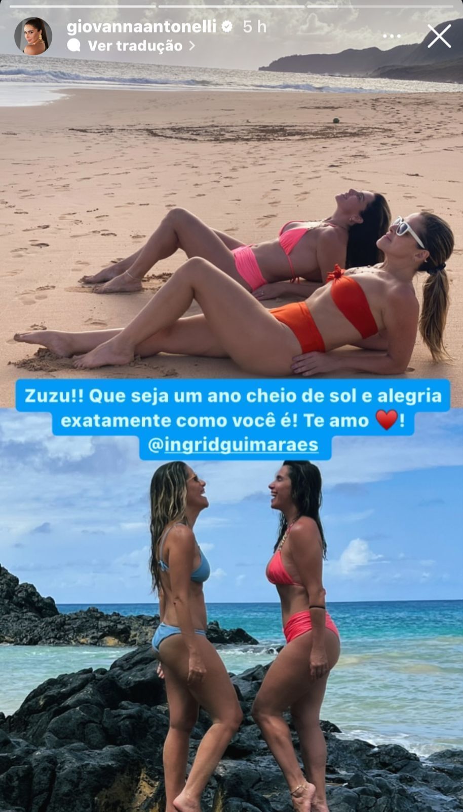 Giovana Antonelli também publicou fotos com Ingrid Guimarães / Instagram/Giovana Antonelli