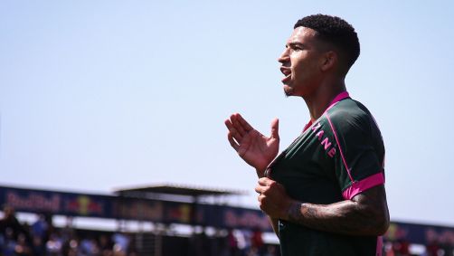 Kauã Elias comemora gol contra o Red Bull Bragantino IMPORTANTE: Imagem destinada a uso institucional e divulgação, seu uso comercial está vetado incondicionalmente por seu autor e o Fluminense Football Club.