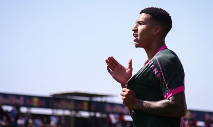 Kauã Elias comemora gol contra o Red Bull Bragantino IMPORTANTE: Imagem destinada a uso institucional e divulgação, seu uso comercial está vetado incondicionalmente por seu autor e o Fluminense Football Club.