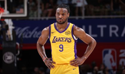Bronny James em jogo da Summer League pelos Lakers