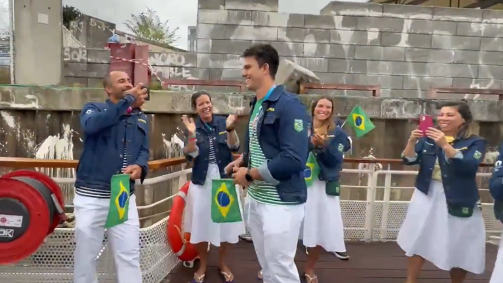 Bruno Lobo ganhou parabéns da delegação brasileira durante abertura dos Jogos Olímpicos