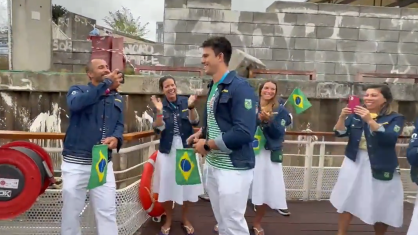 Bruno Lobo ganhou parabéns da delegação brasileira durante abertura dos Jogos Olímpicos