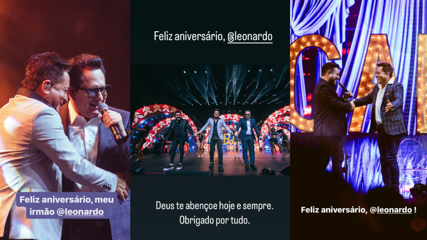 Publicações de amigos parabenizando Leonardo / Instagram/Bruno e Marrone