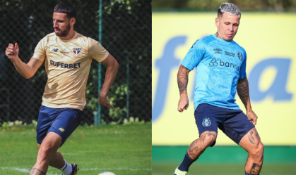 Calleri e Soteldo em treinamentos