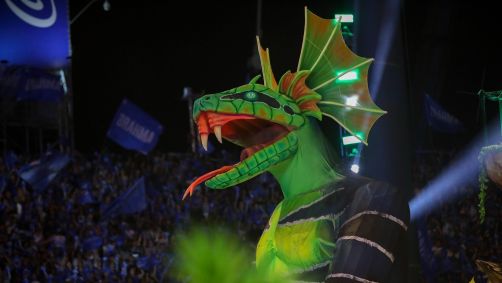 Alegoria do Caprichoso na terceira noite do Festival de Parintins