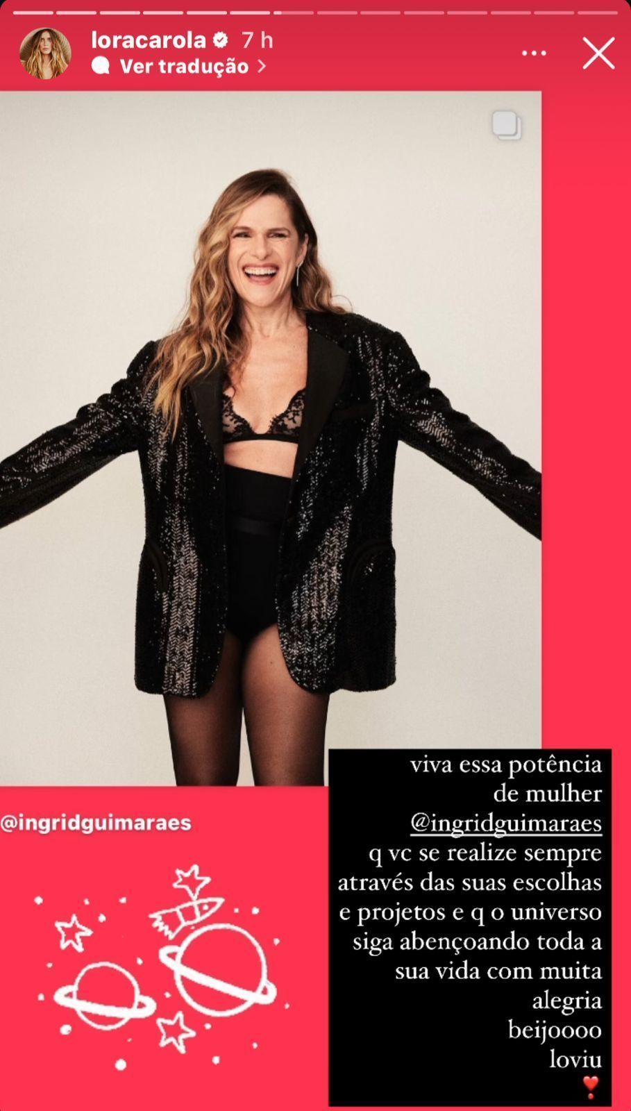 Carolina Dieckmann dedicou um texto para a amiga / Instagram/Carolina Dieckmann