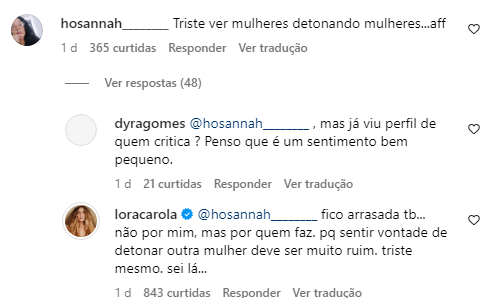 Carolina Dieckman responde comentário falando sobre seu corpo / Instagram/ Carolina Dieckmann