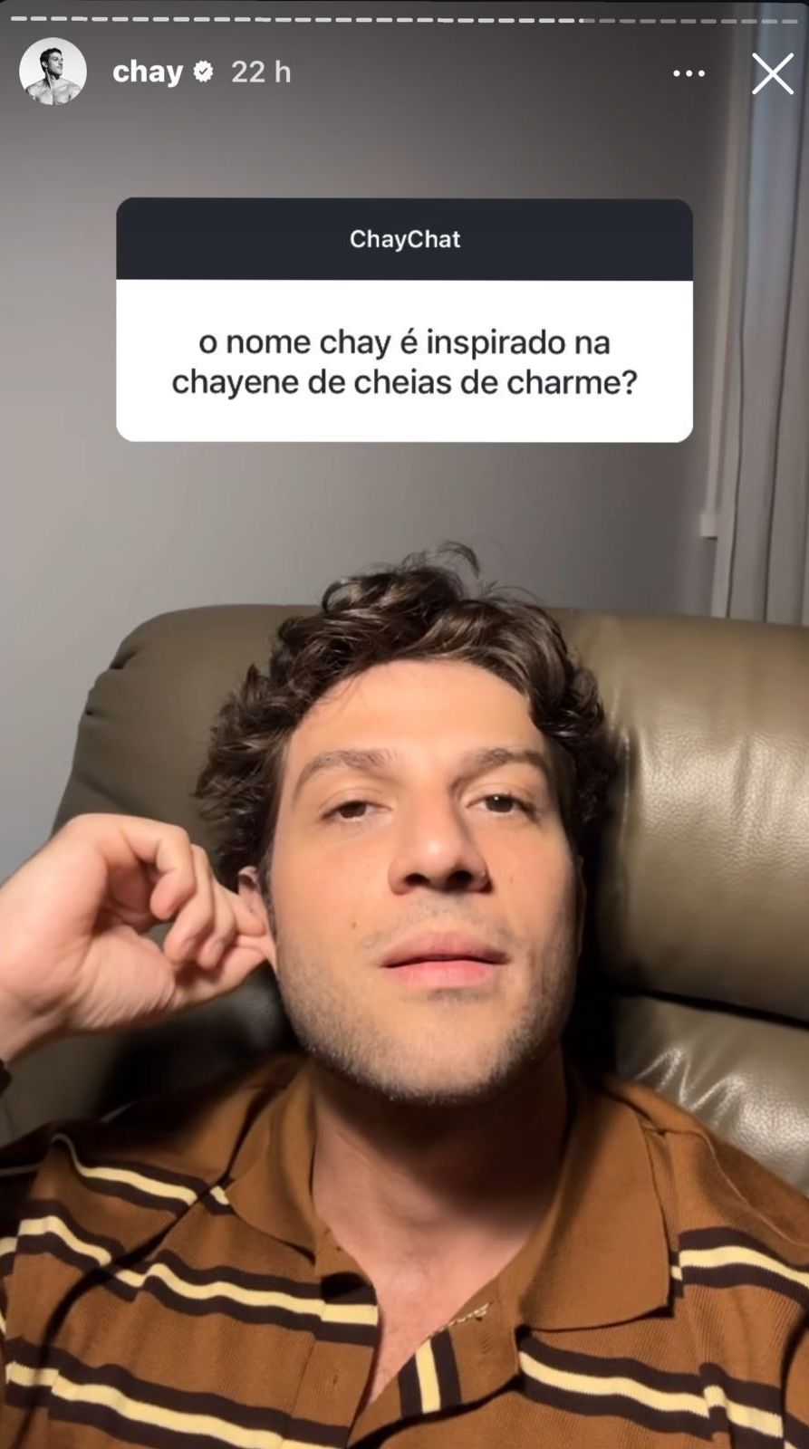 Ator ironizou ao responder dúvida de seguidora / Instagram/Chay Suede