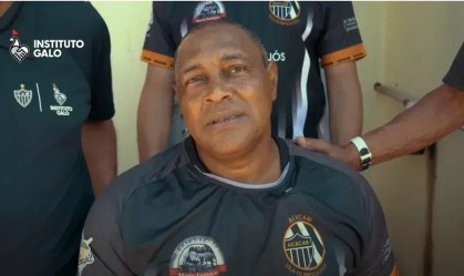 Dinho fez 96 jogos com a camisa do Atlético-MG e marcou um gol