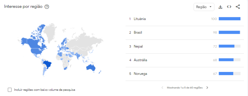 O Brasil é o 2º país a mais buscar "É Assim Que Acaba" / Google Trends