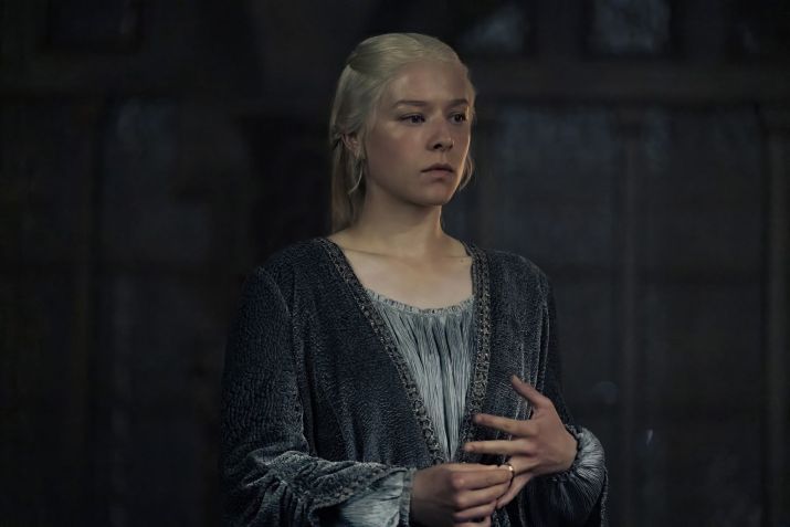 Emma D'Arcy como Rhaenyra Targaryen em "A Casa do Dragão" / Theo Whitman/HBO