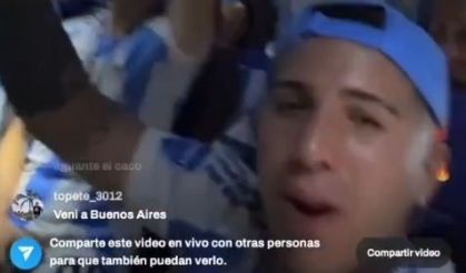 Enzo Fernández em live no Instagram