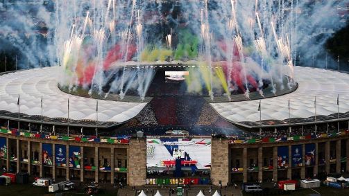 Estádio Olímpico de Berlim recebeu a final da Eurocopa entre Inglaterra e Espanha